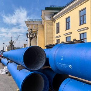 Прокладка современных труб компании-участника Водного Кластера — «СБРКС по Северо-Западу» — в историческом сердце Петербурга